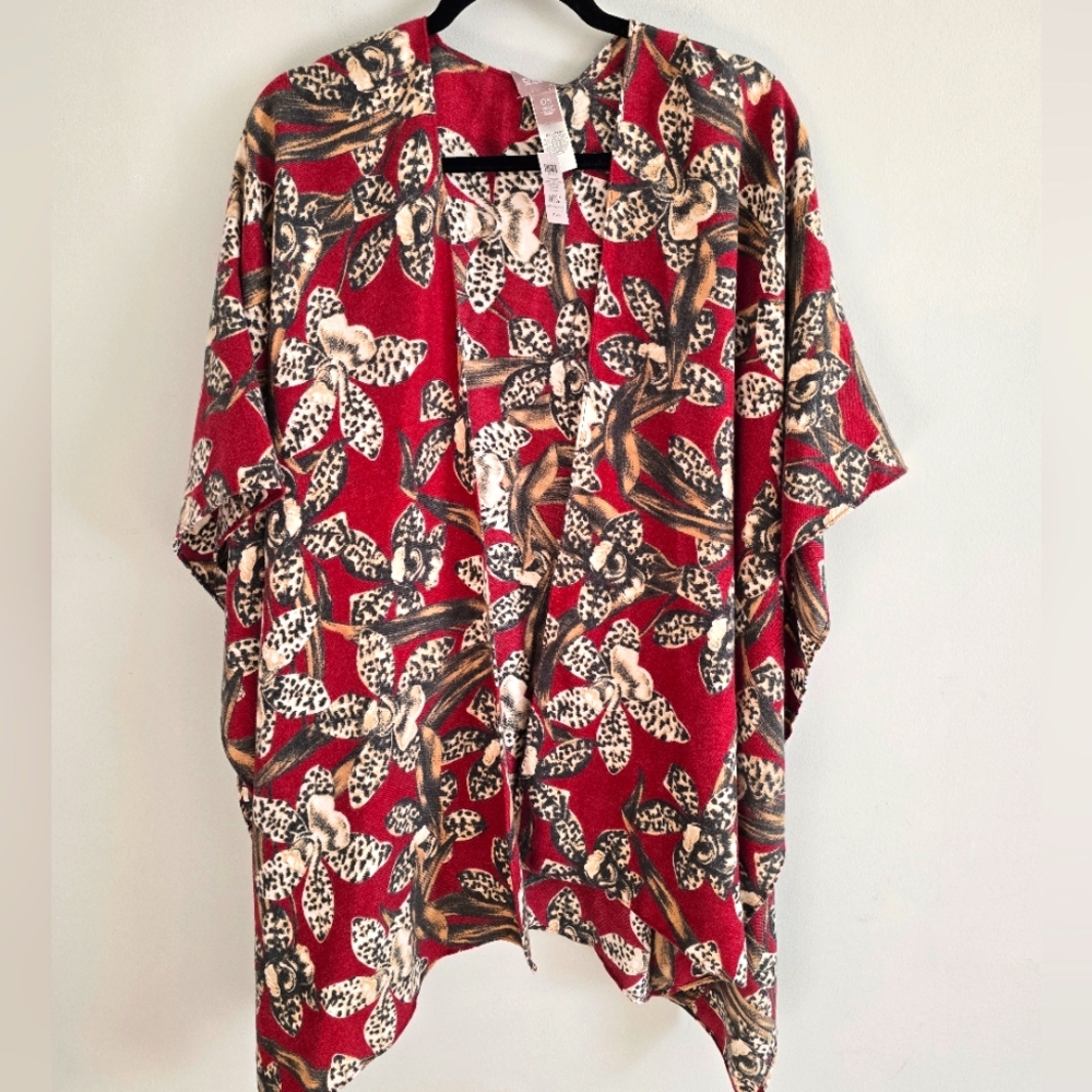 NEW Chico's Desert Blooms FALL  Rauna, poncho One Size